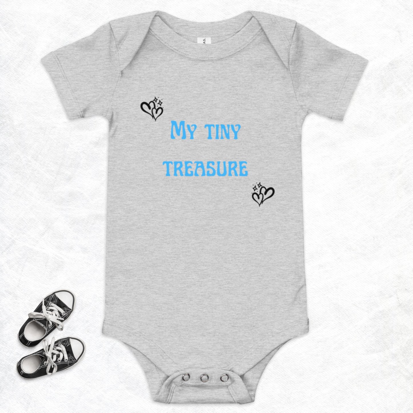 My Tiny Treasure (Blue) Baby Onesie