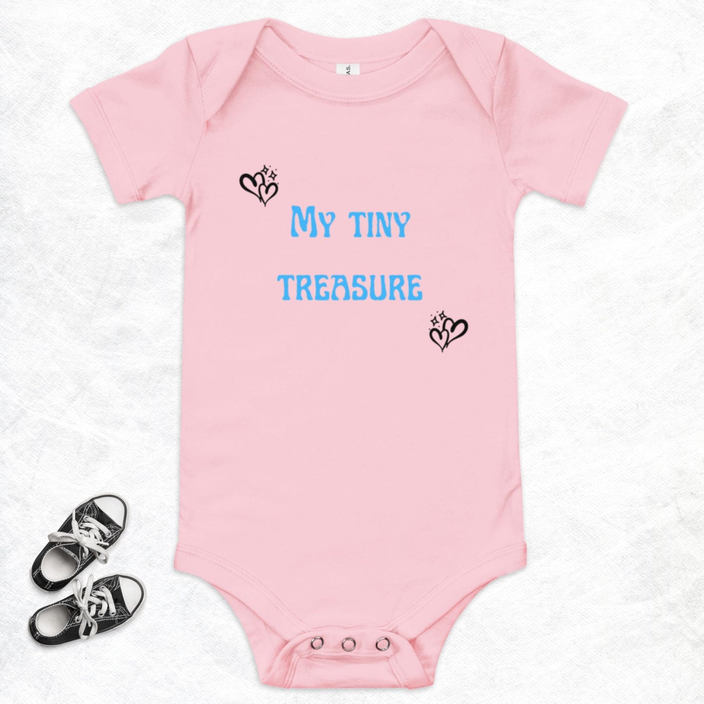 My Tiny Treasure (Blue) Baby Onesie