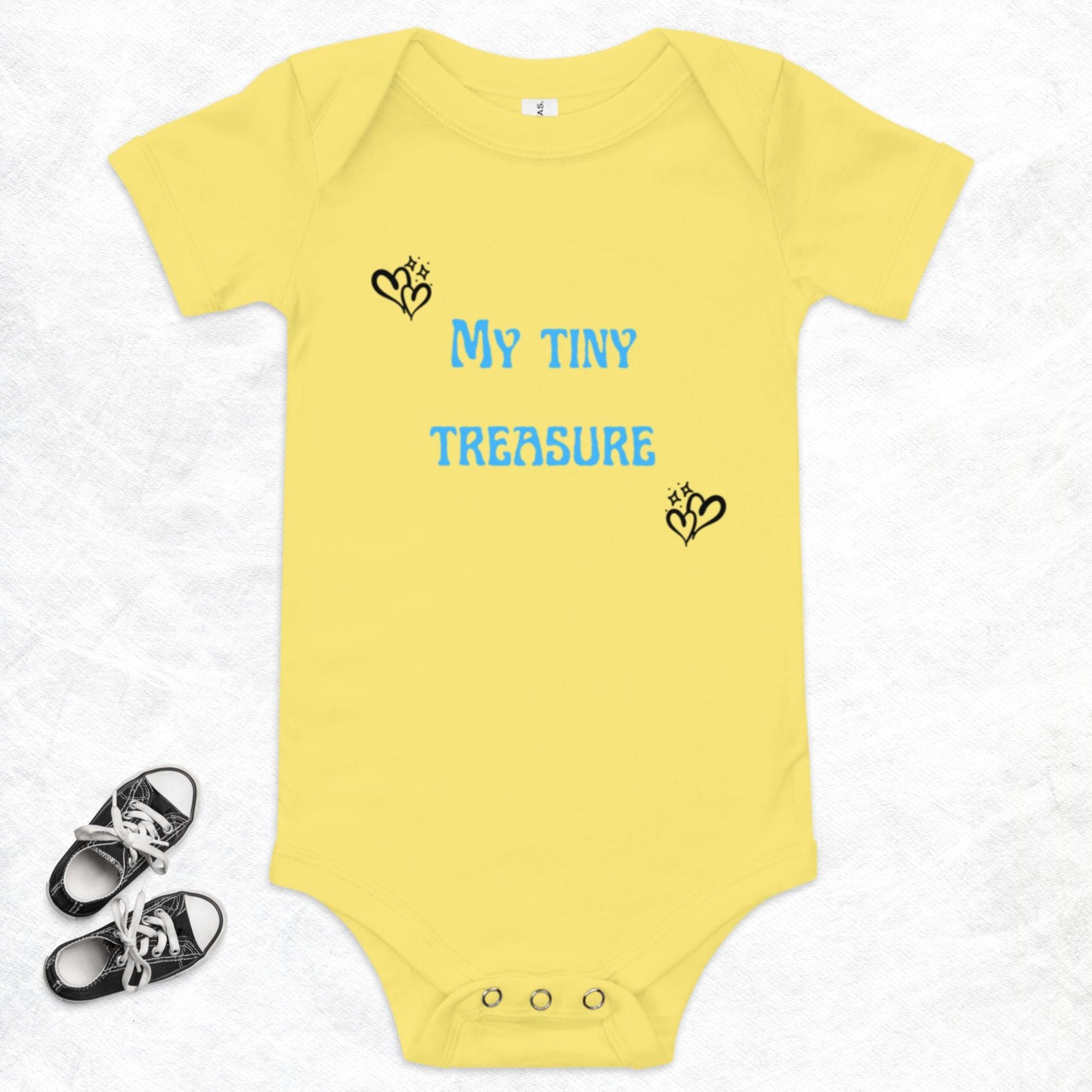 My Tiny Treasure (Blue) Baby Onesie
