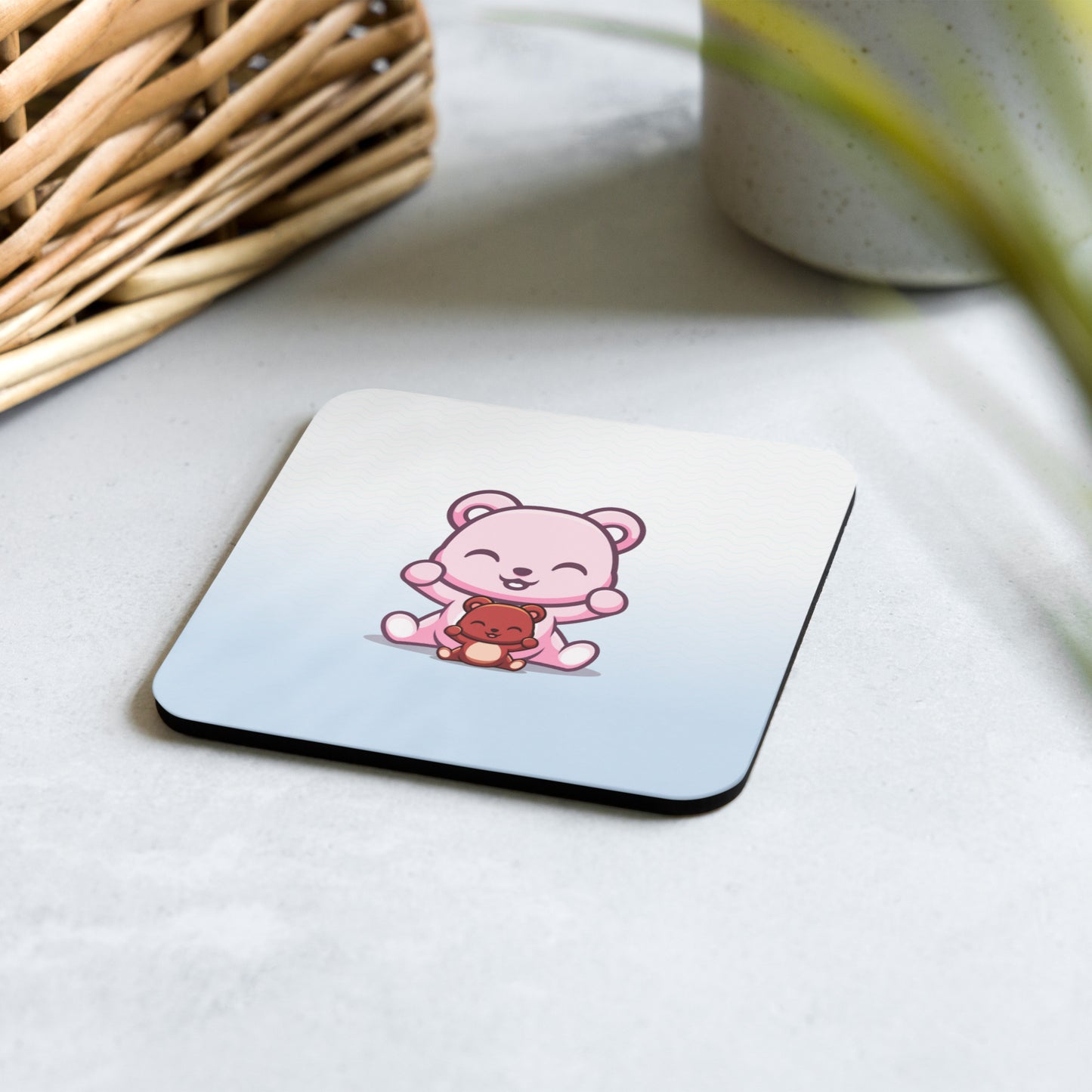 MamaBare Cork Coaster (Blue)