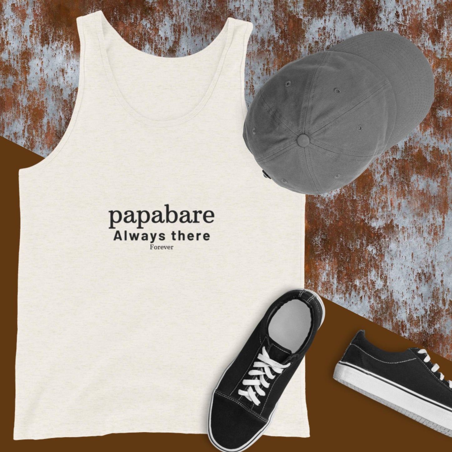 Papabare Always There (Black) Men's Tank Top