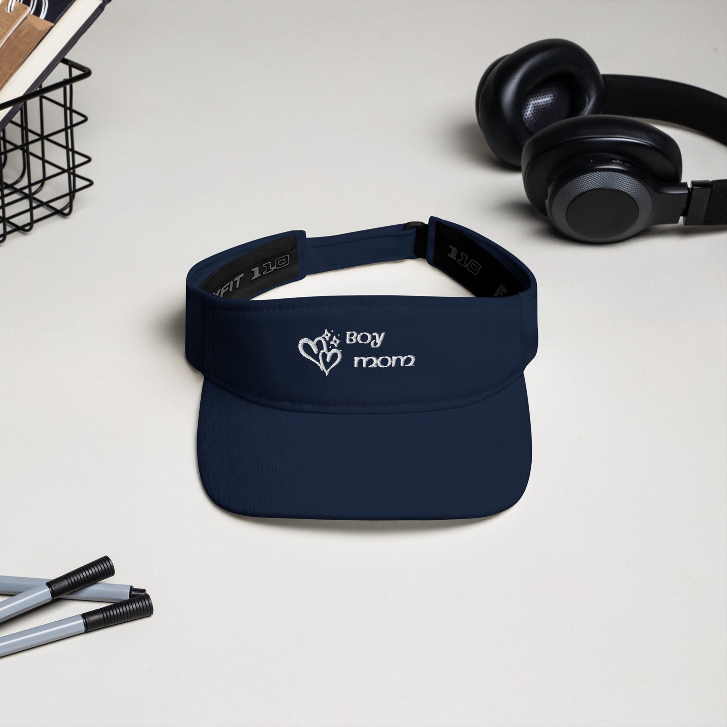 Boy Mom (White) Visor