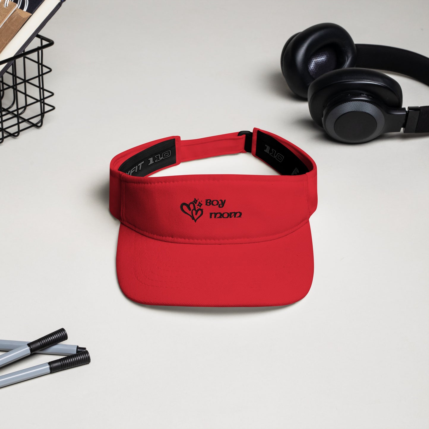 Boy Mom (Black) Visor