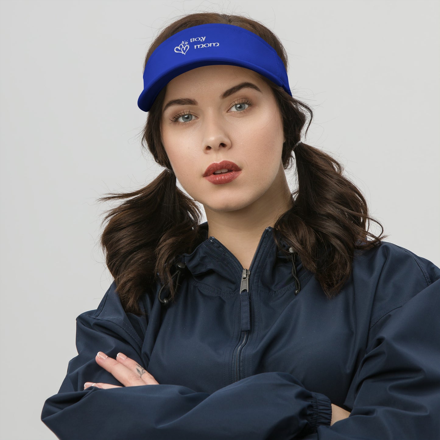 Boy Mom (White) Visor