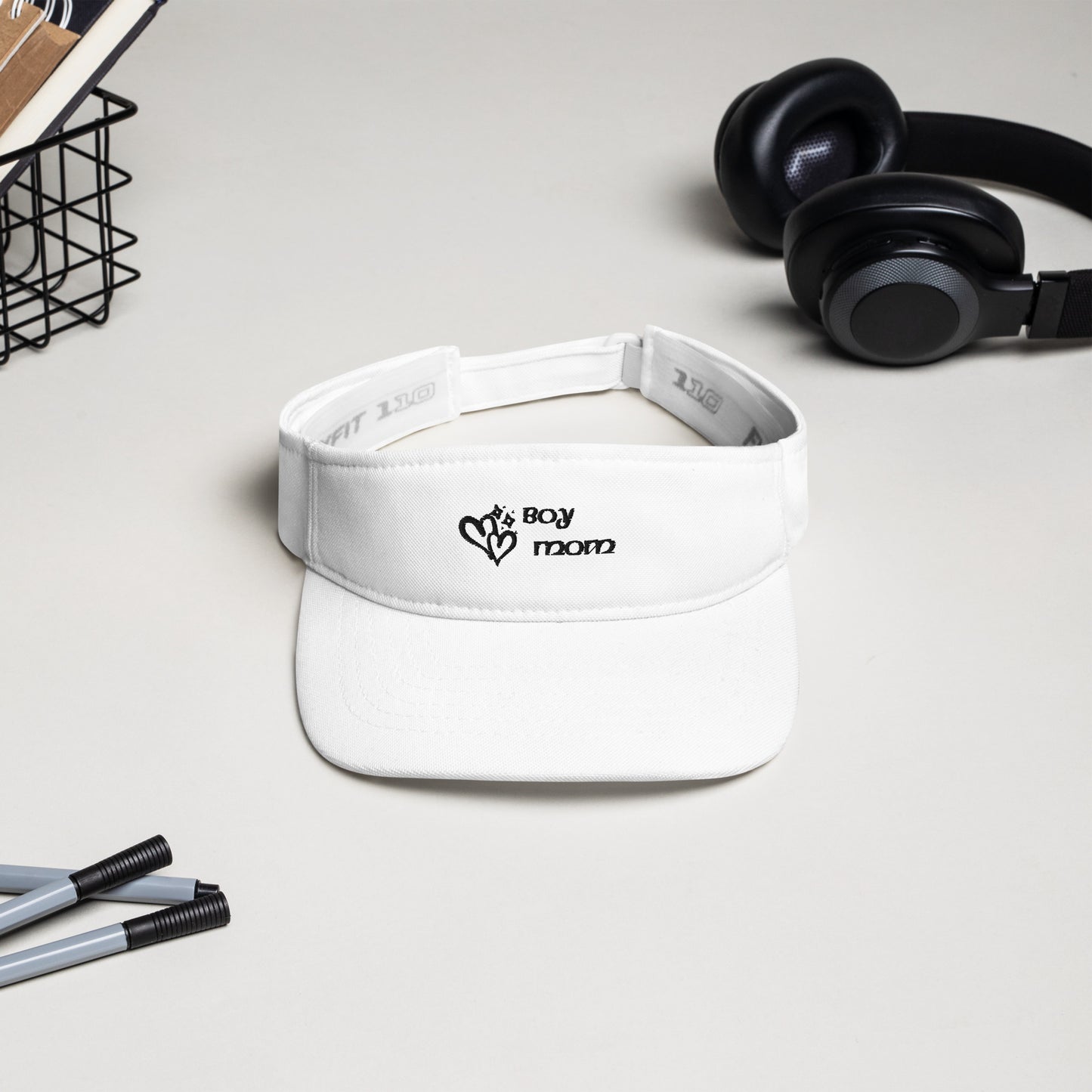 Boy Mom (Black) Visor