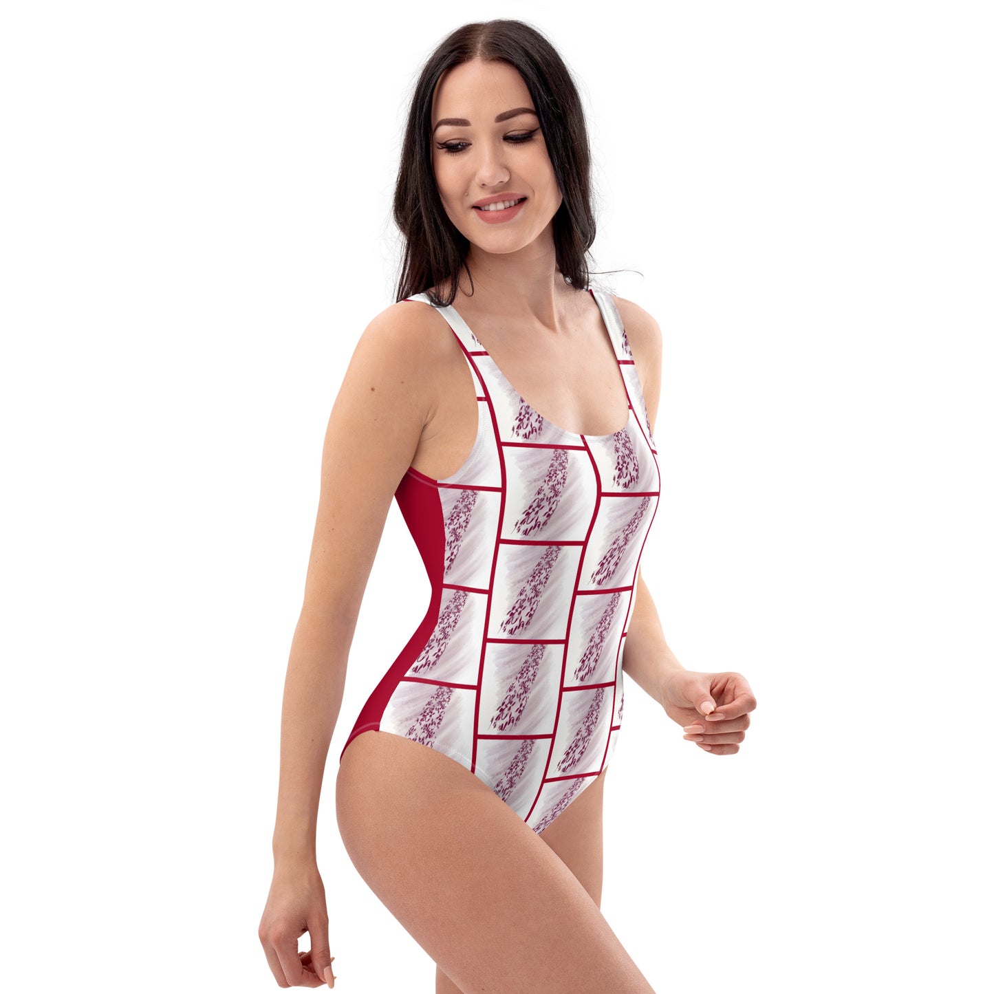 Purple Stream One-Piece Swimsuit