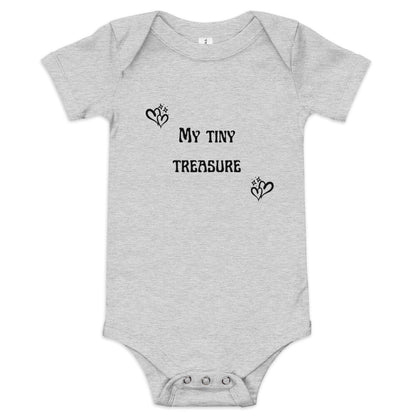 My Little Treasure (Black) Baby Onesie