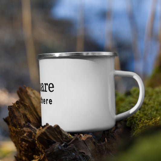 Papabare Always There Forever (Black) Enamel Mug