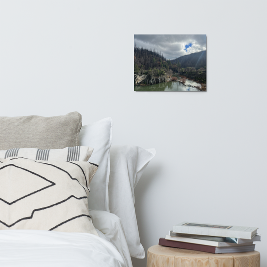 Rippling Creek Cloudy Skies Horizontal Metal Print