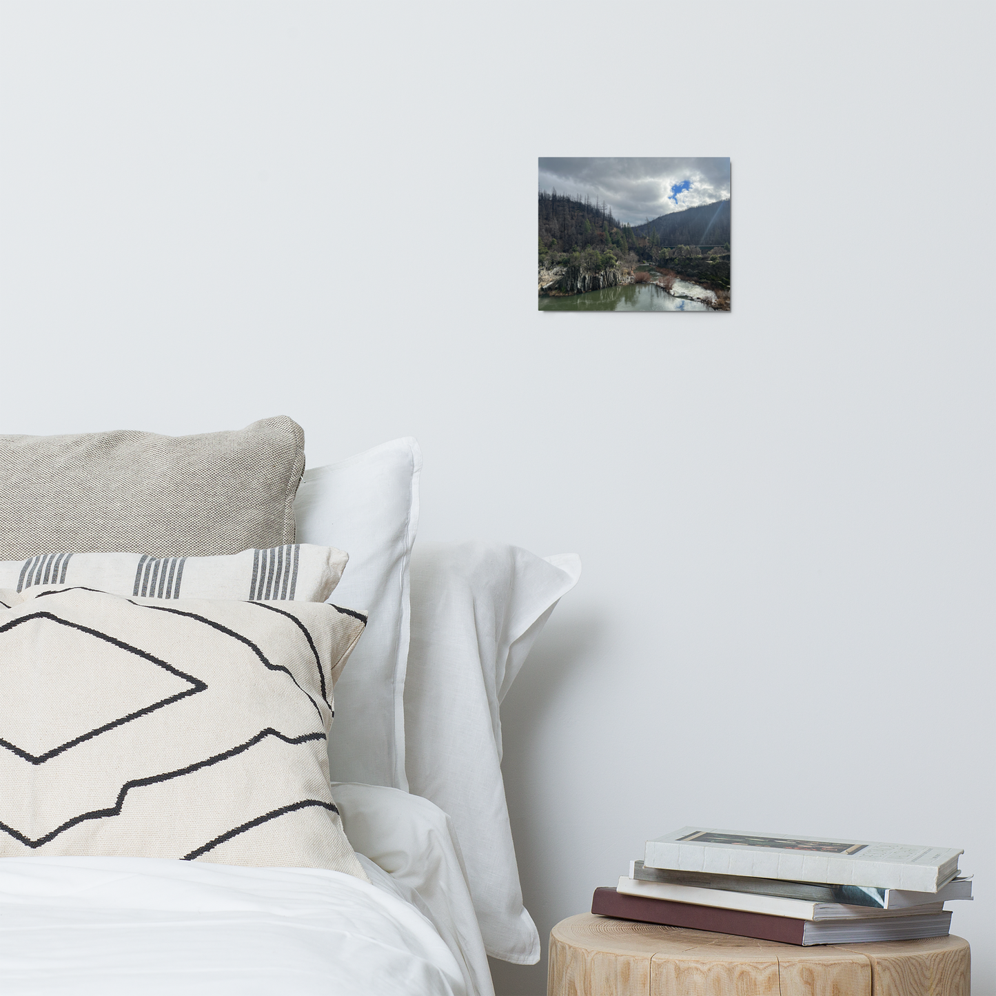 Rippling Creek Cloudy Skies Horizontal Metal Print