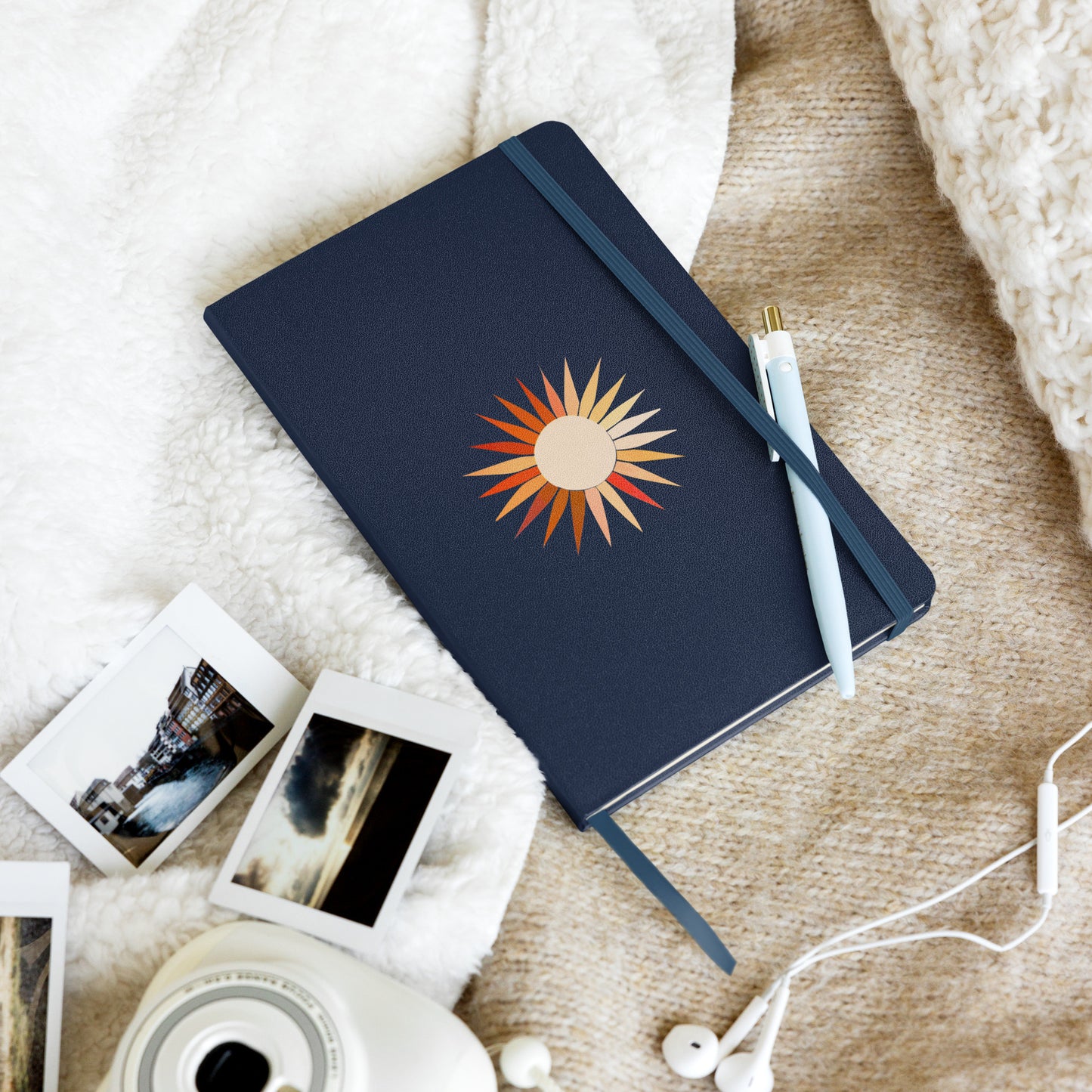 Pale Red Sun Hardcover Notebook