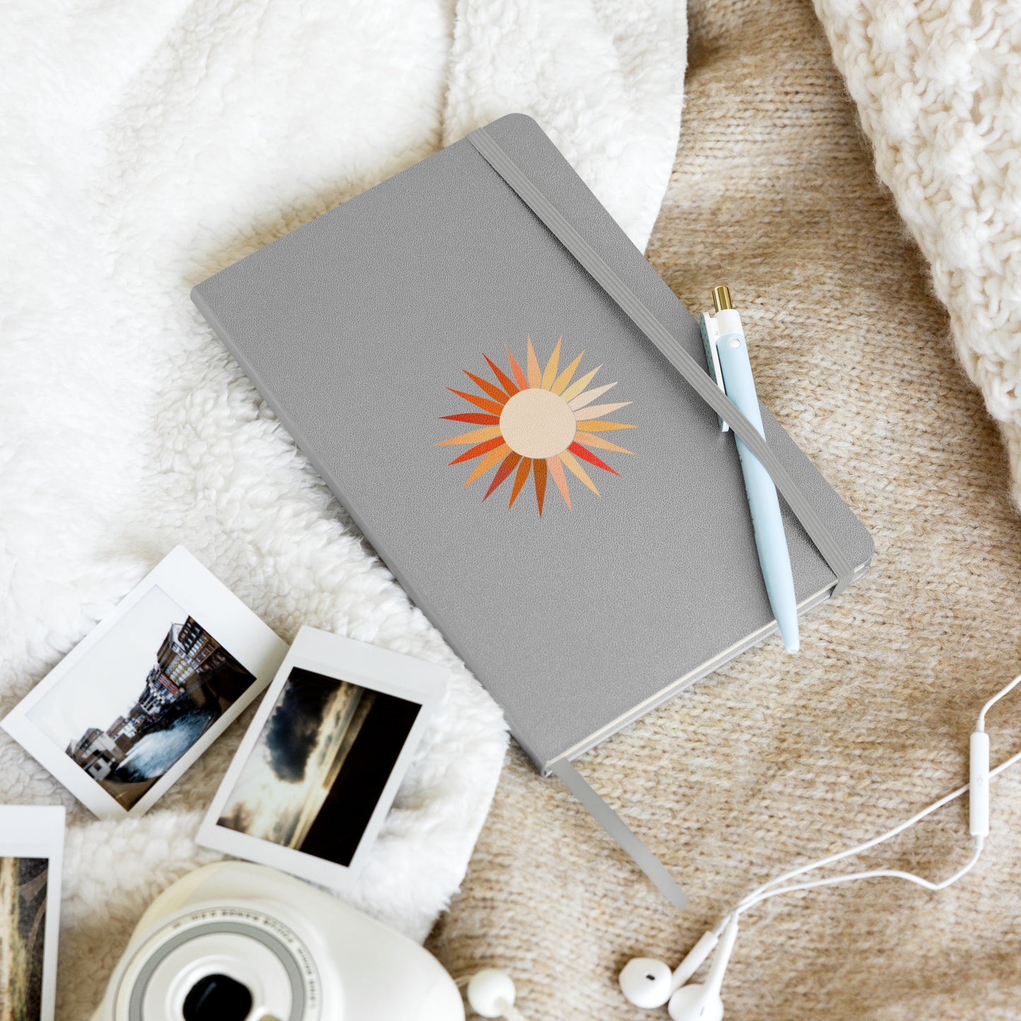 Pale Red Sun Hardcover Notebook