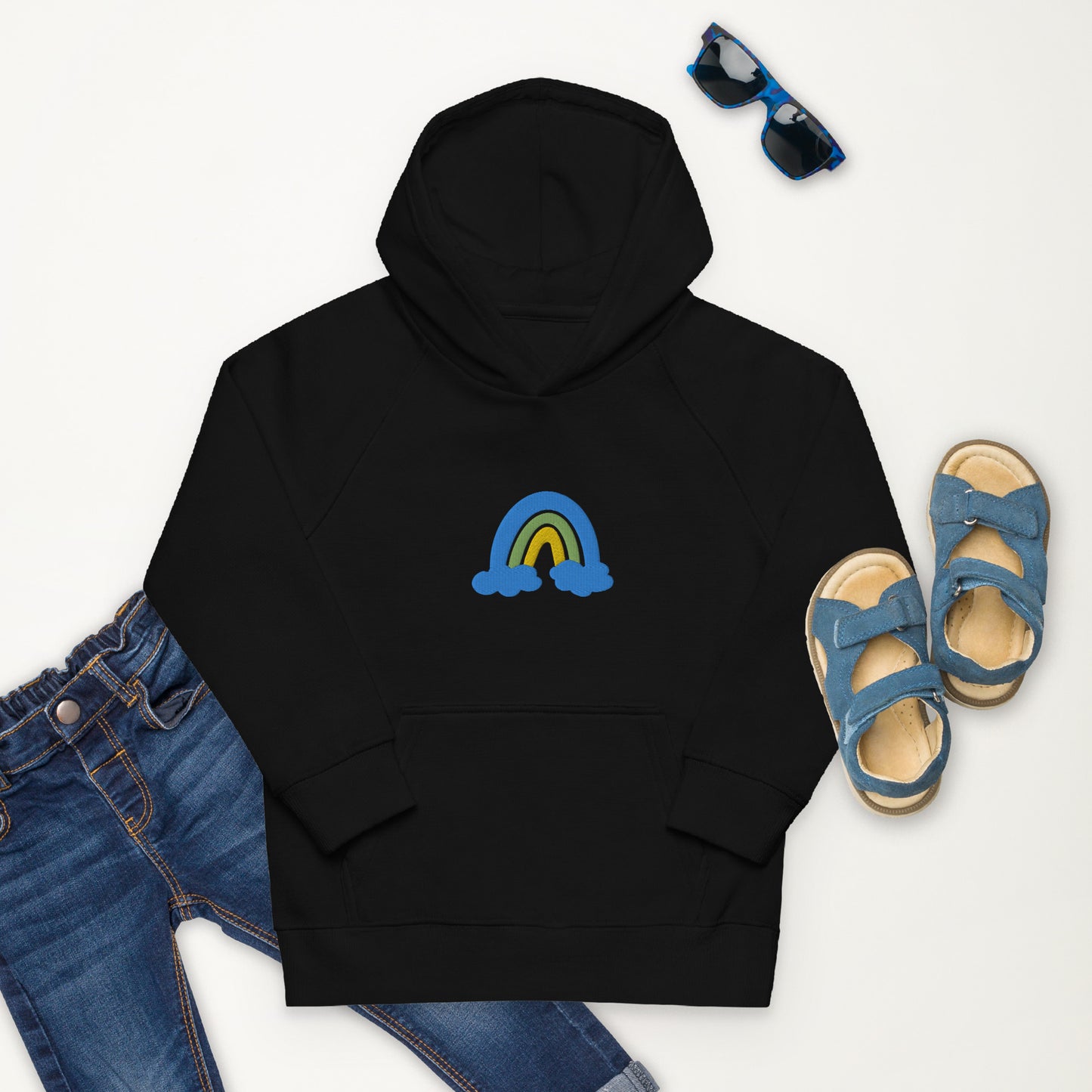 Blue Rainbow Kid's Eco Hoodie