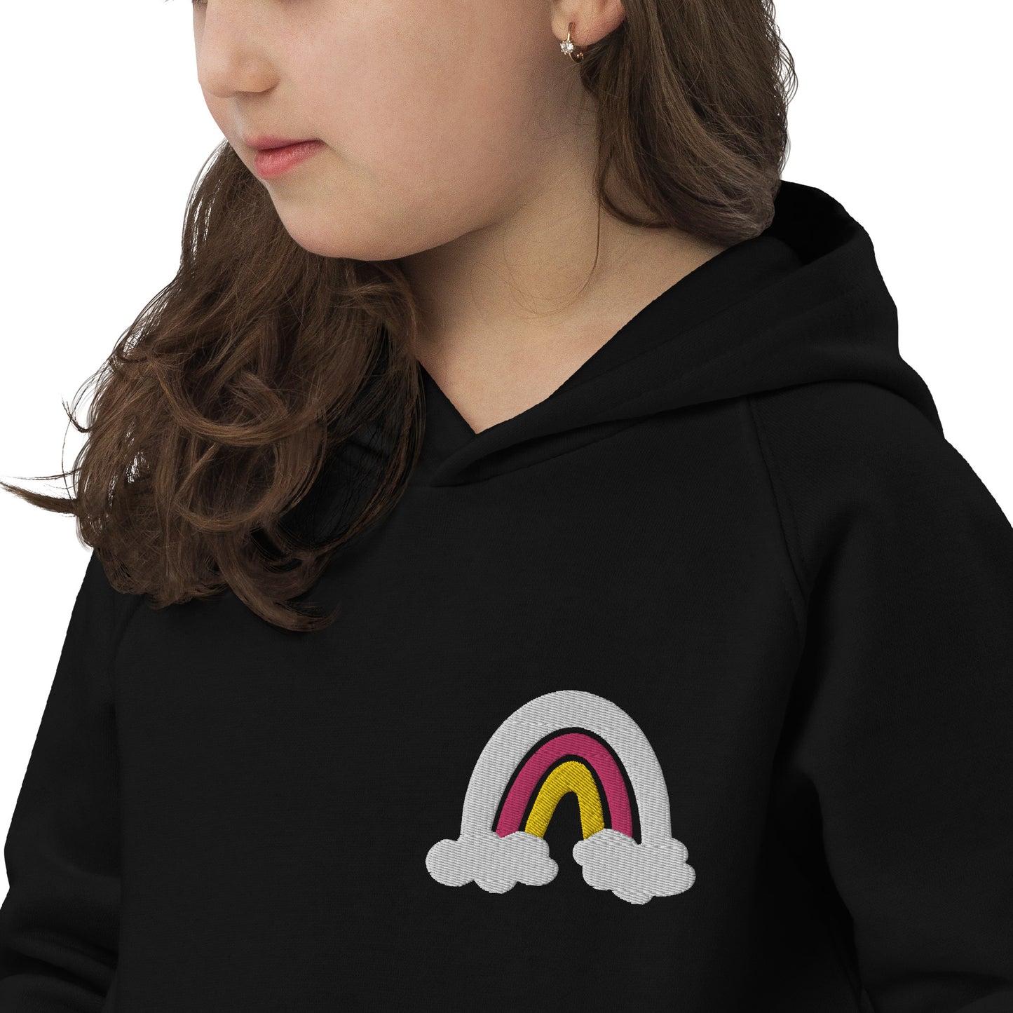 White Rainbow Kid's Eco Hoodie