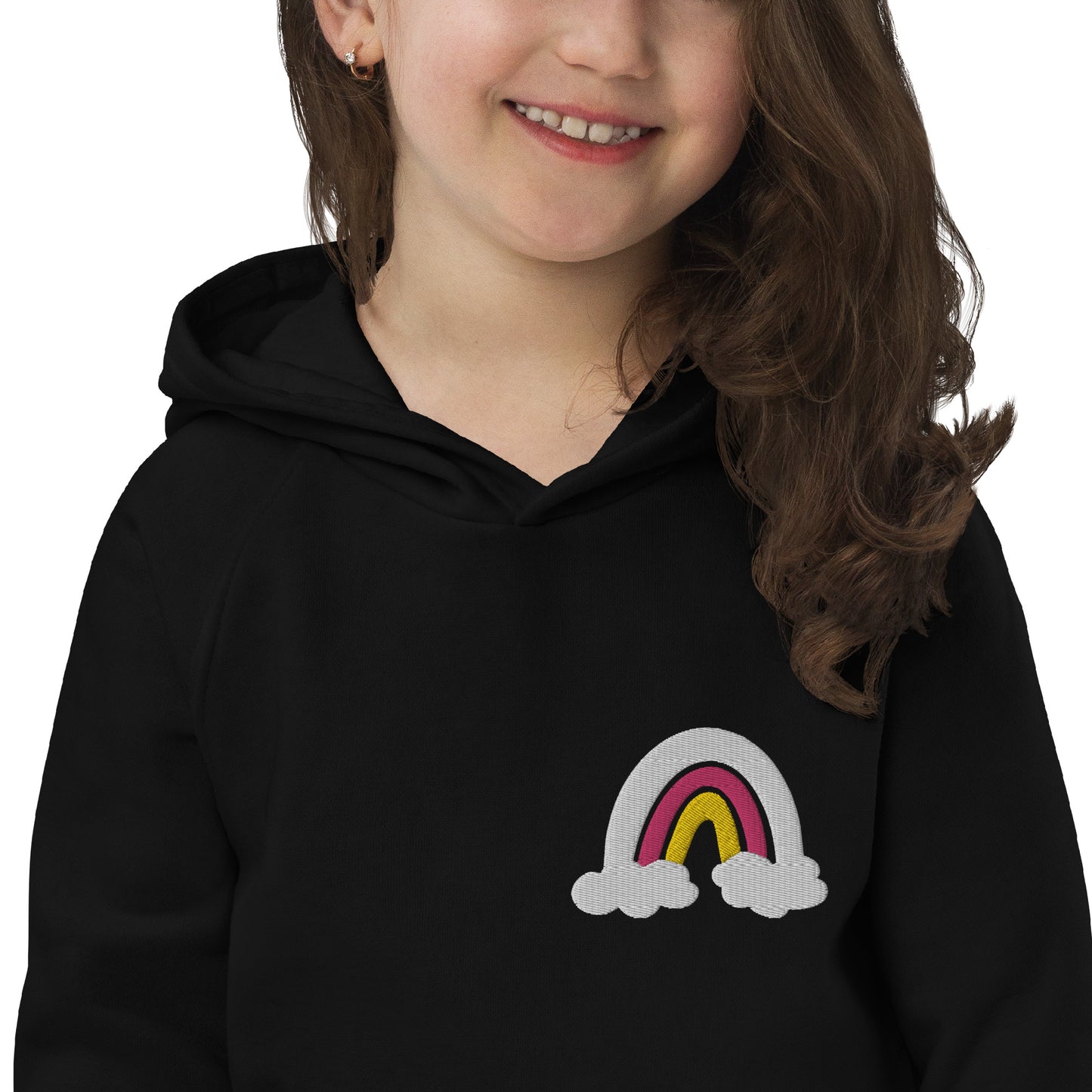 White Rainbow Kid's Eco Hoodie