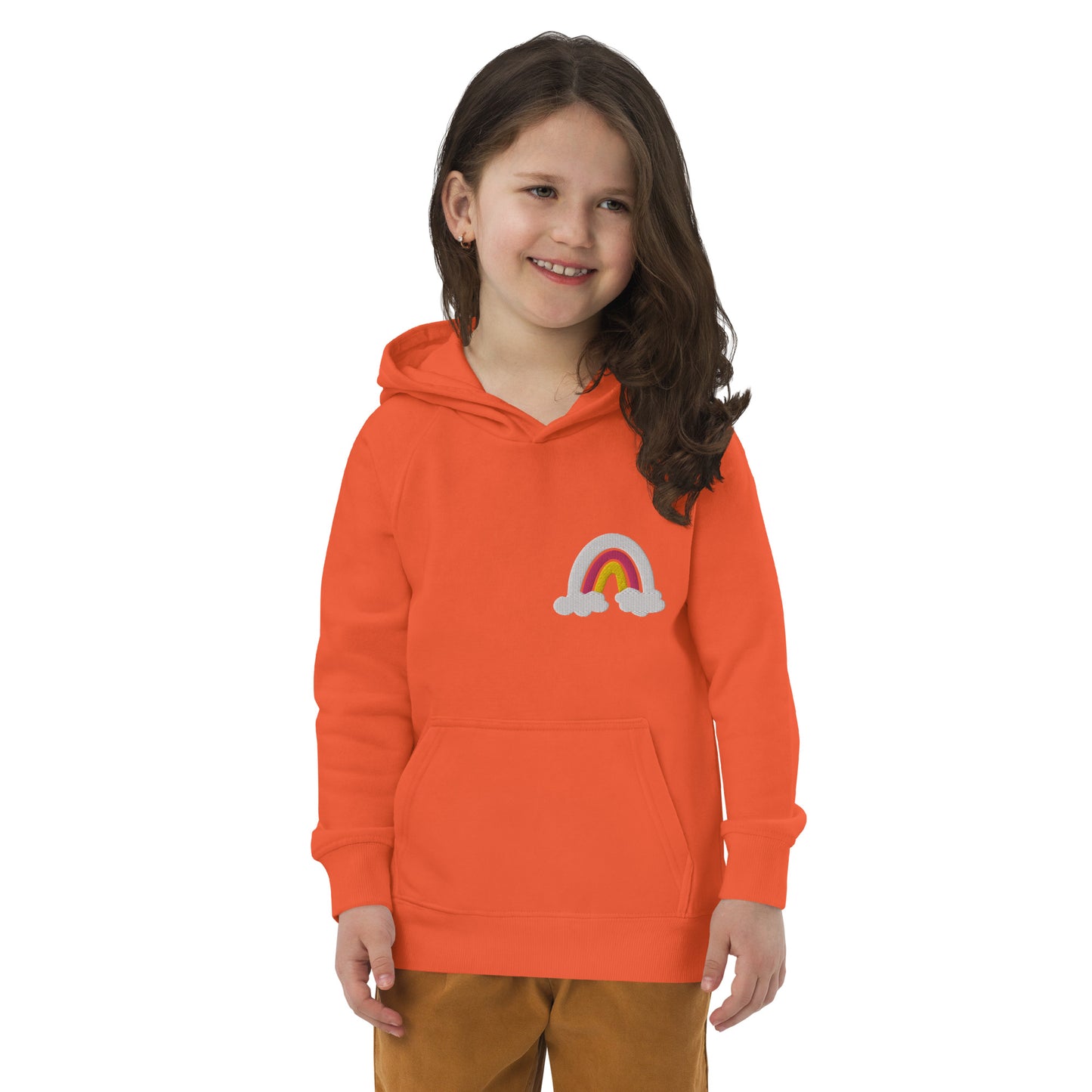 White Rainbow Kid's Eco Hoodie