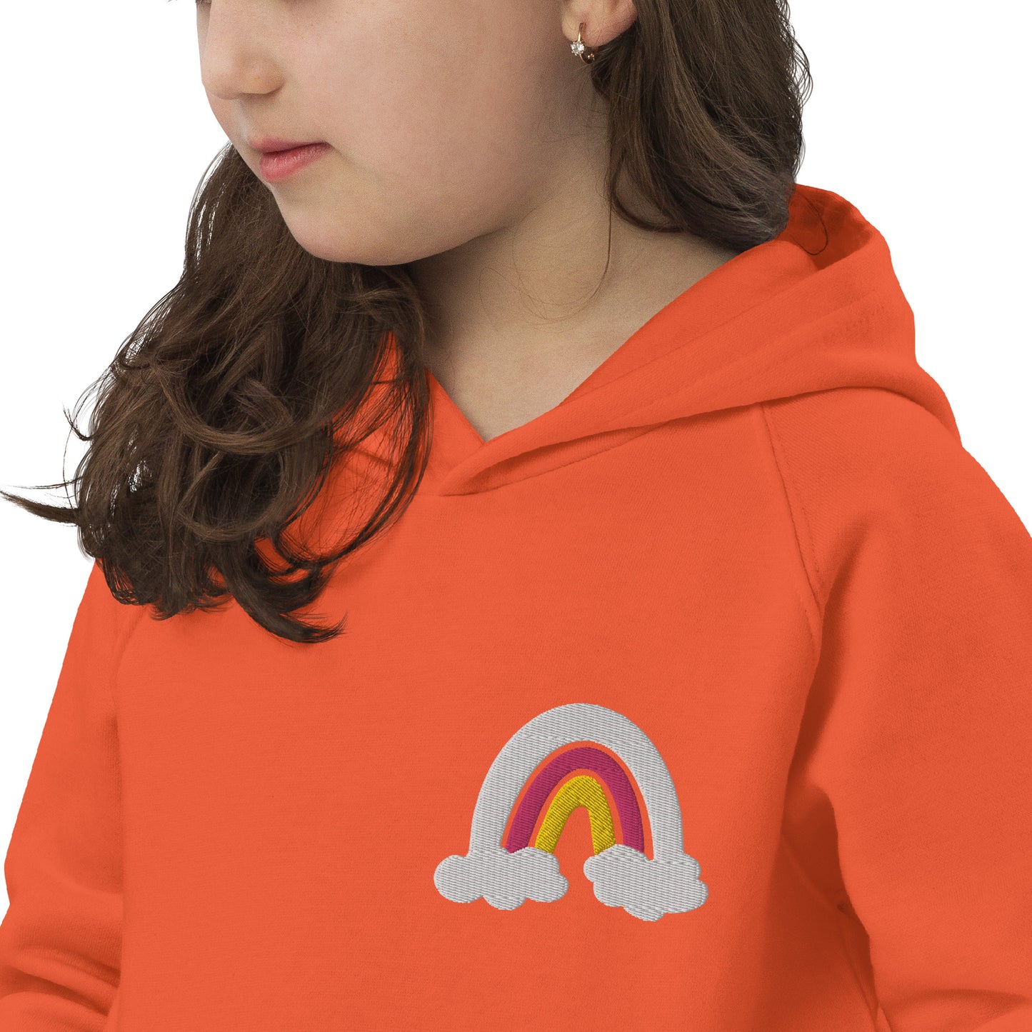 White Rainbow Kid's Eco Hoodie