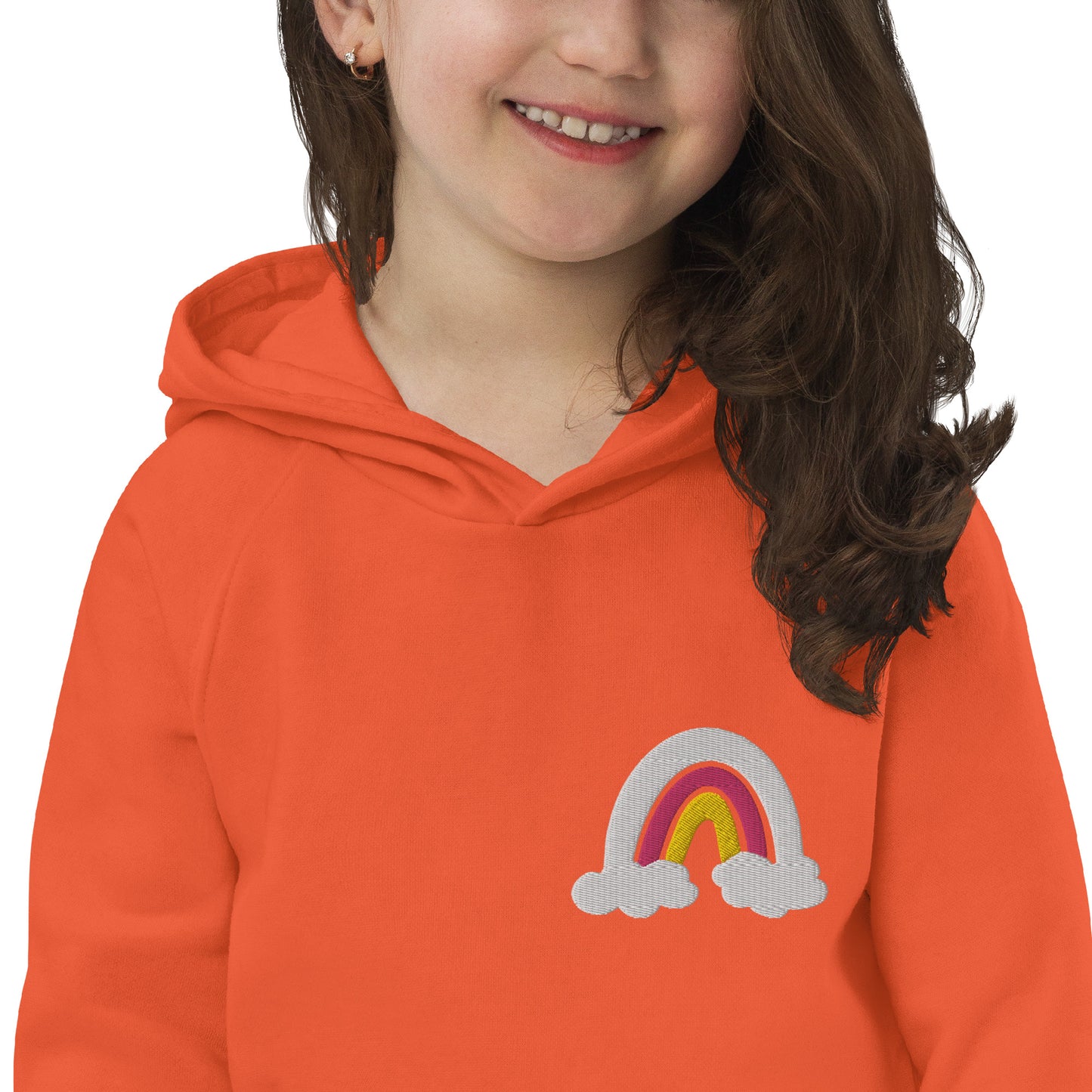 White Rainbow Kid's Eco Hoodie