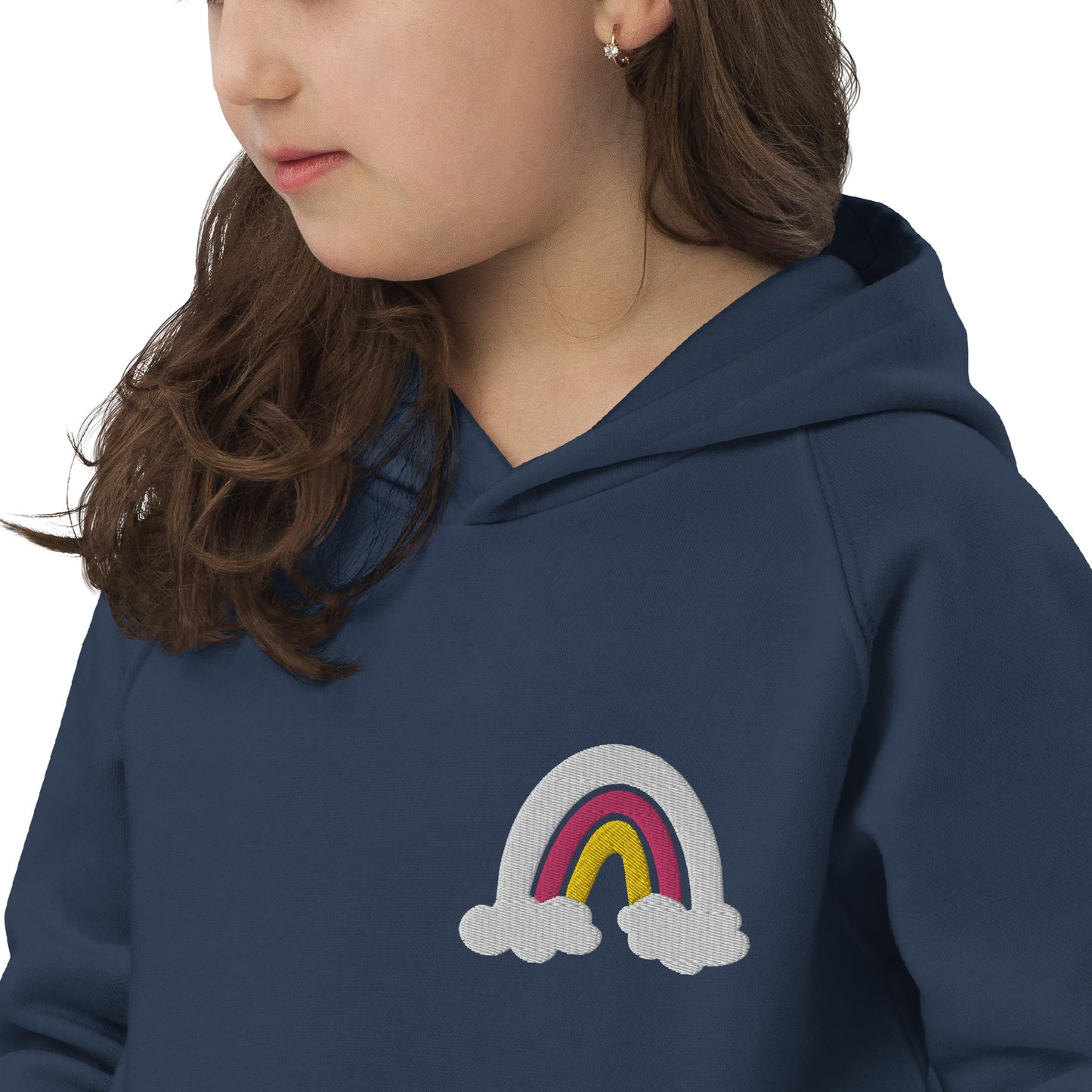 White Rainbow Kid's Eco Hoodie