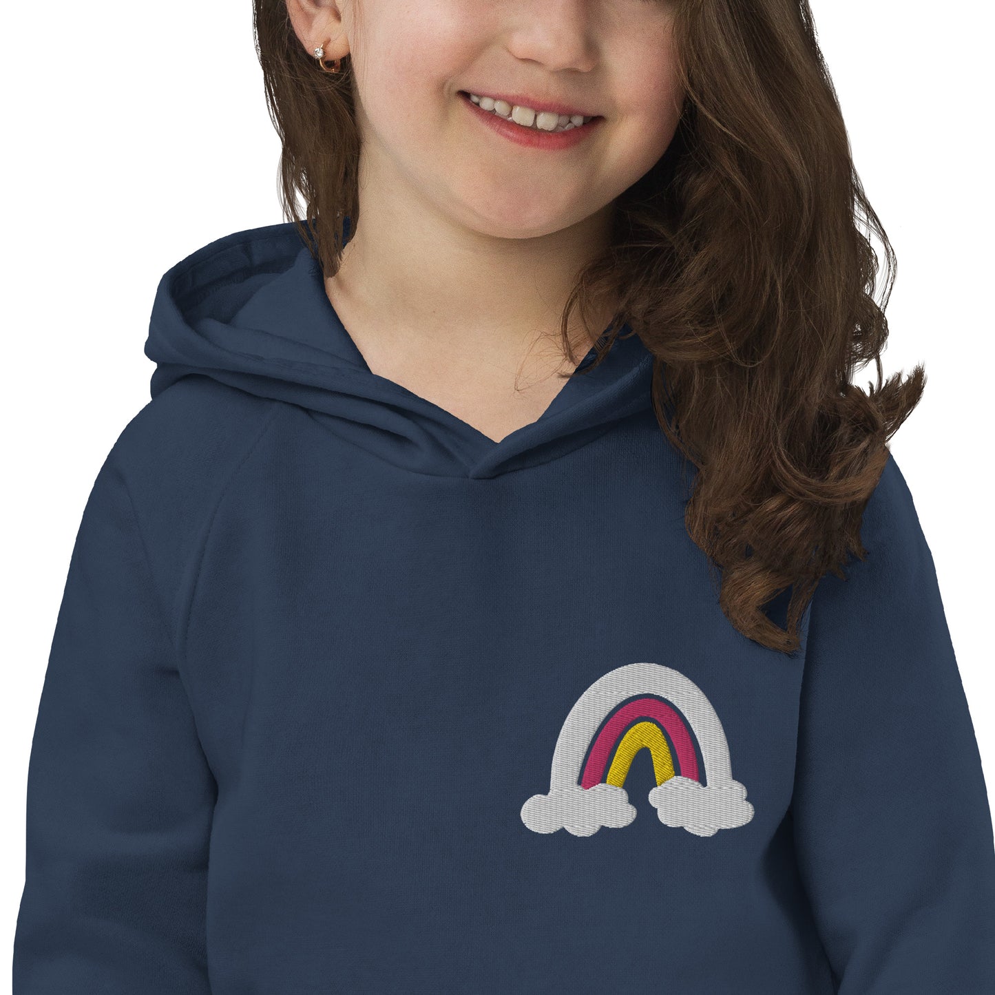 White Rainbow Kid's Eco Hoodie