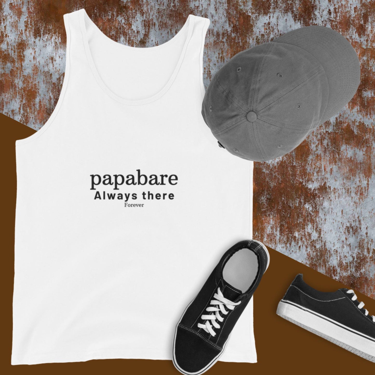 Papabare Always There Forever (Black) Men's Tank Top