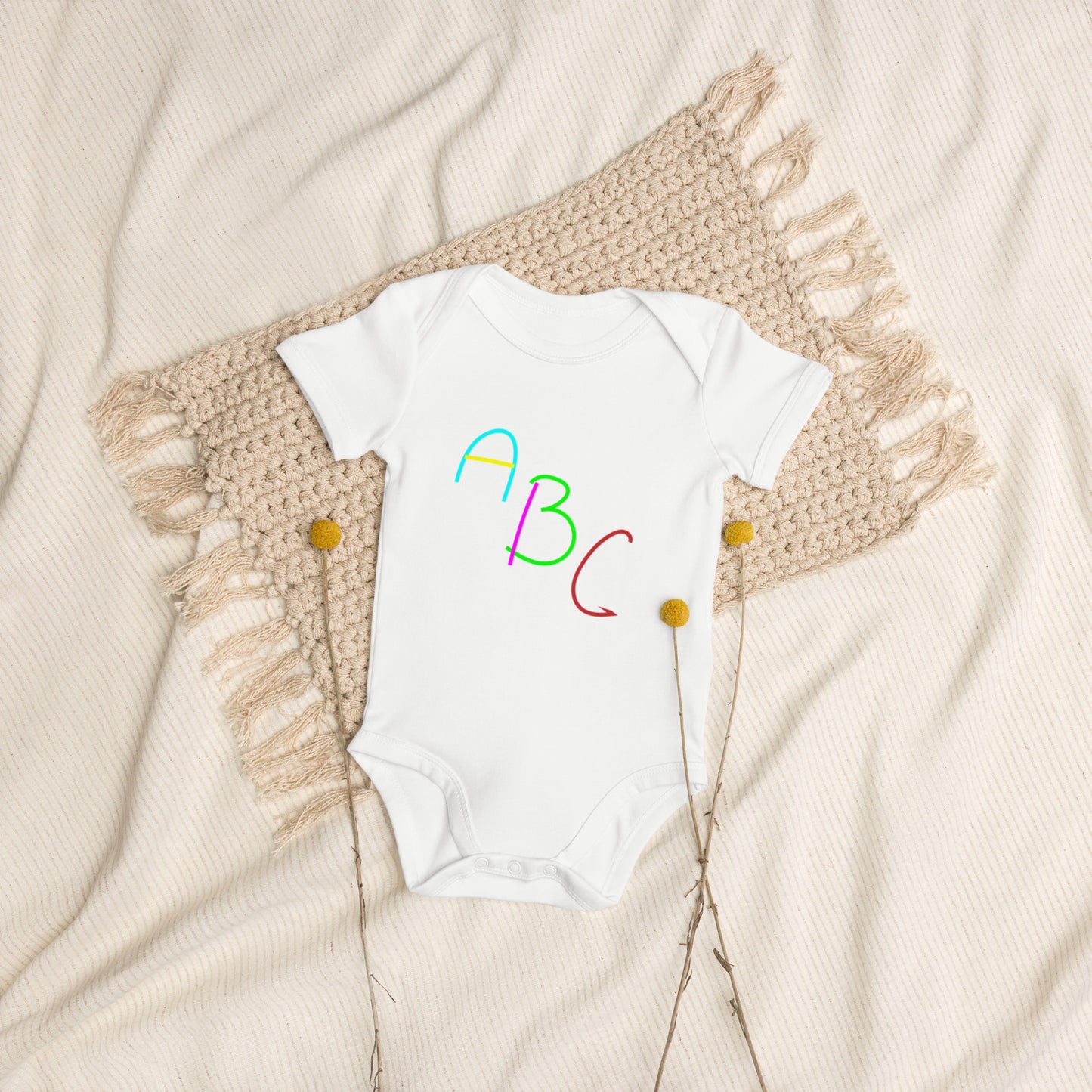 ABC Organic Cotton Infant Onsie