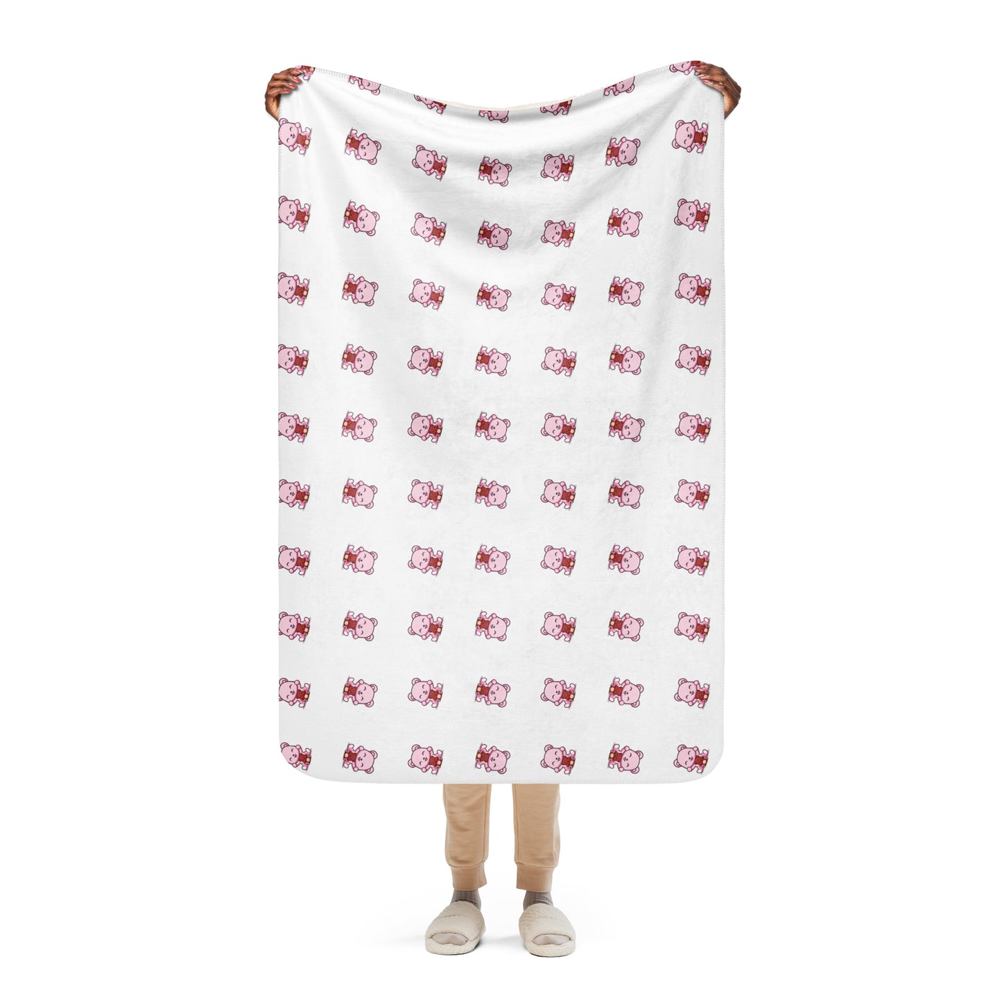 MamaBare White Sherpa blanket