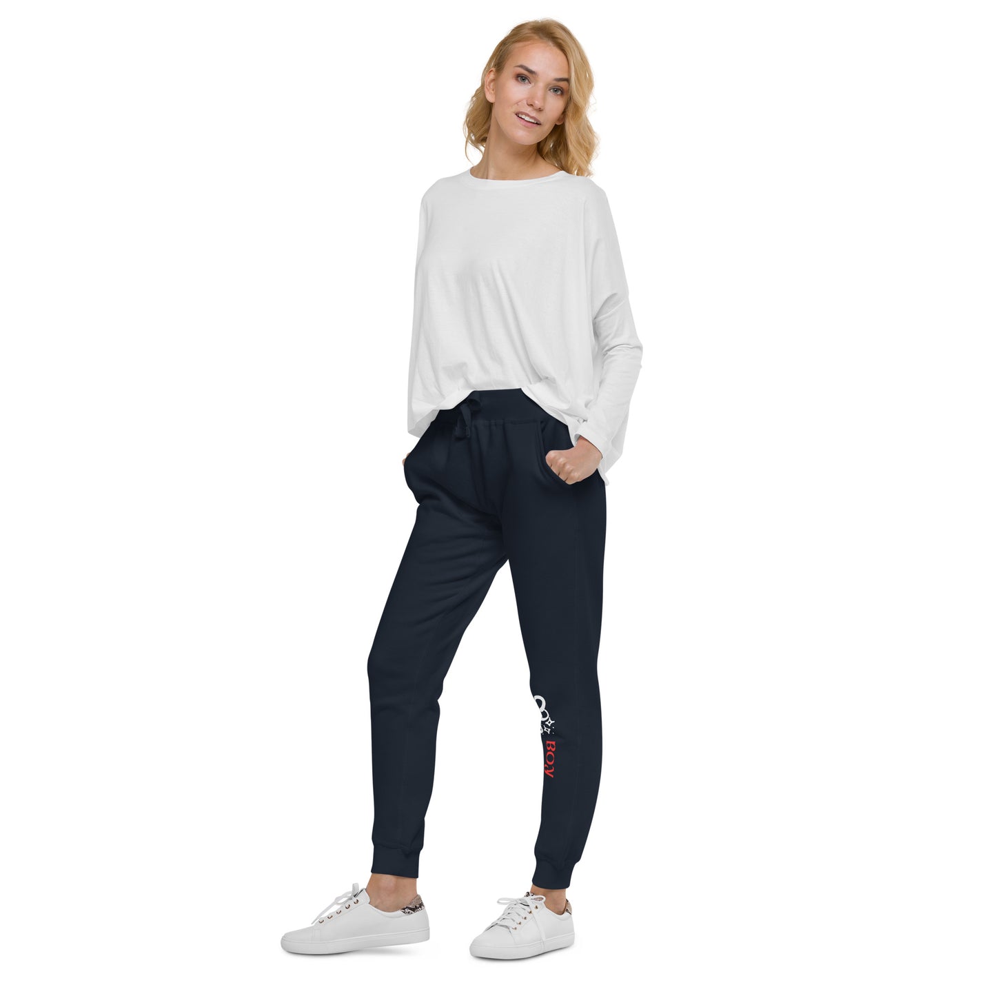 Boy Mom (Red-White) - Women's Sweatpants