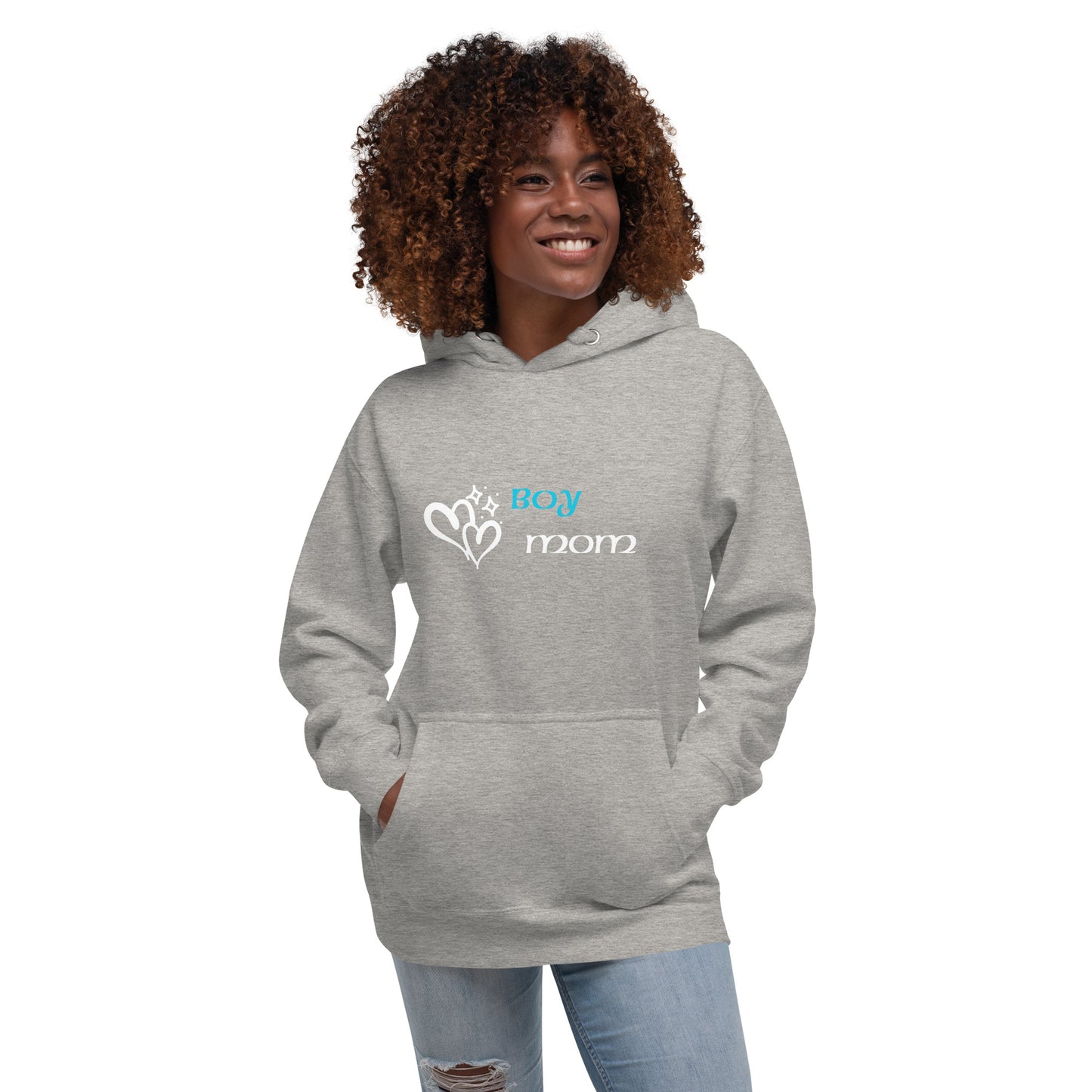 Boy Mom (Blue-White) - Women's Sweatshirt