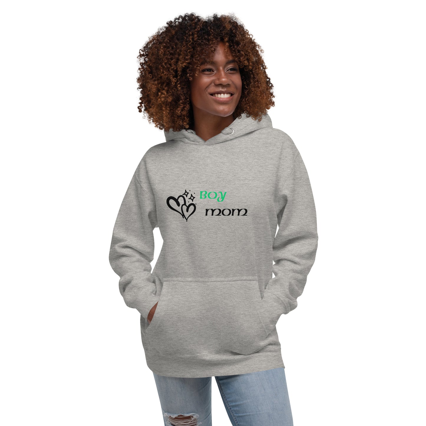 Boy Mom (Green-Black) - Women's Sweatshirt