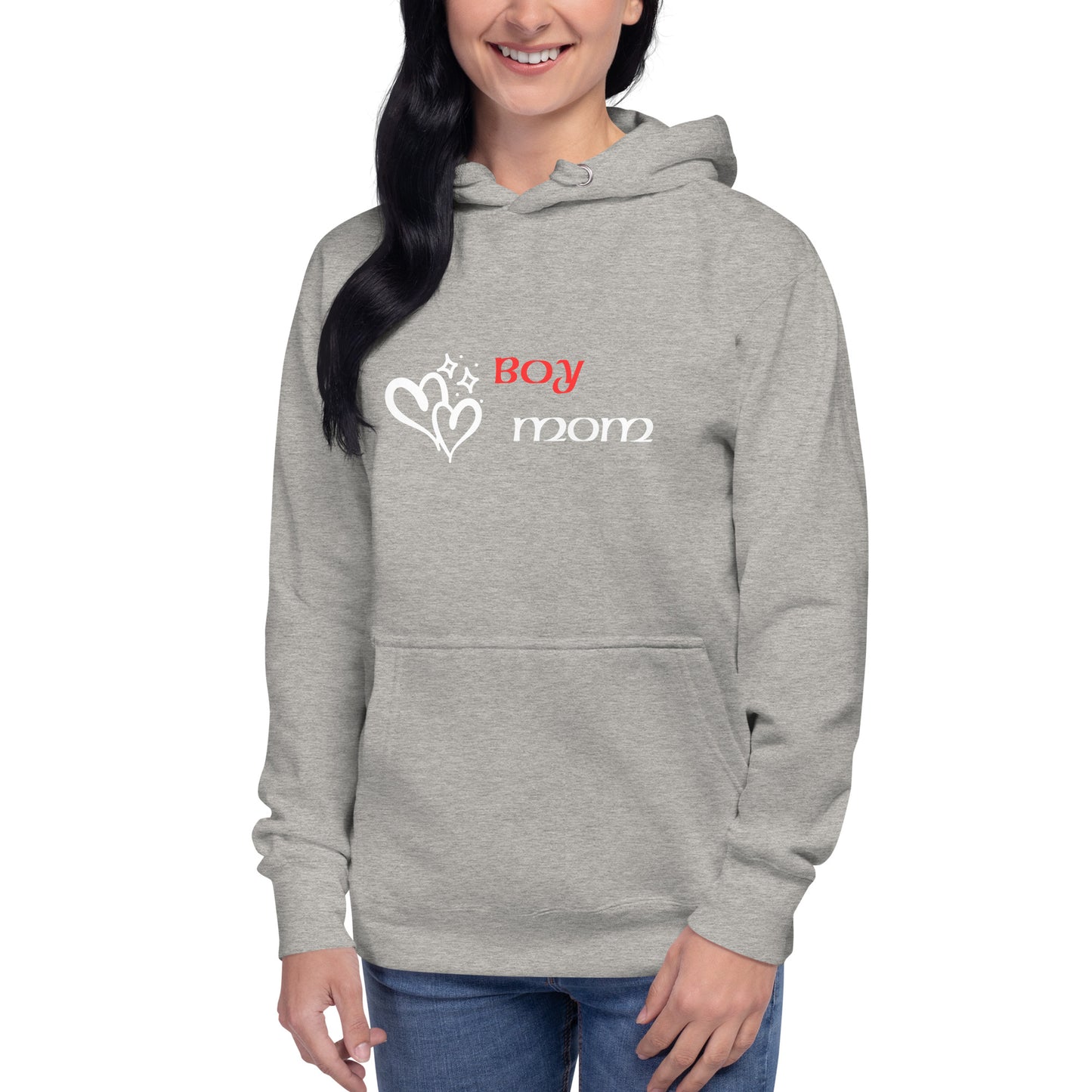 Boy Mom (Red-White) - Women's Sweatshirt