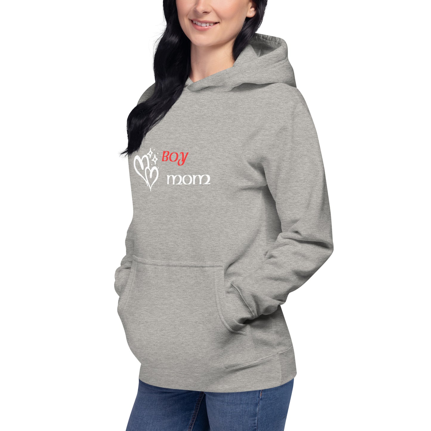 Boy Mom (Red-White) - Women's Sweatshirt