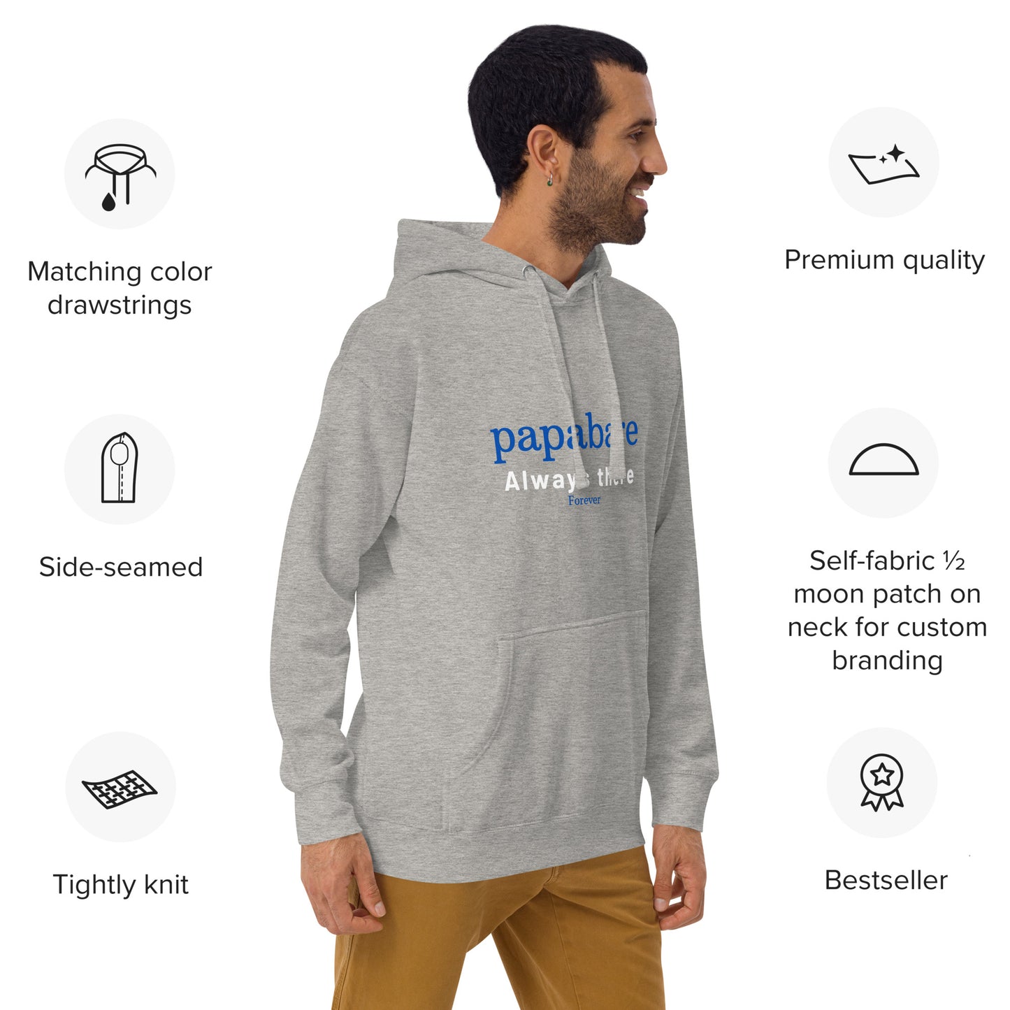 Papabare Always There Forever (Blue) Hoodie