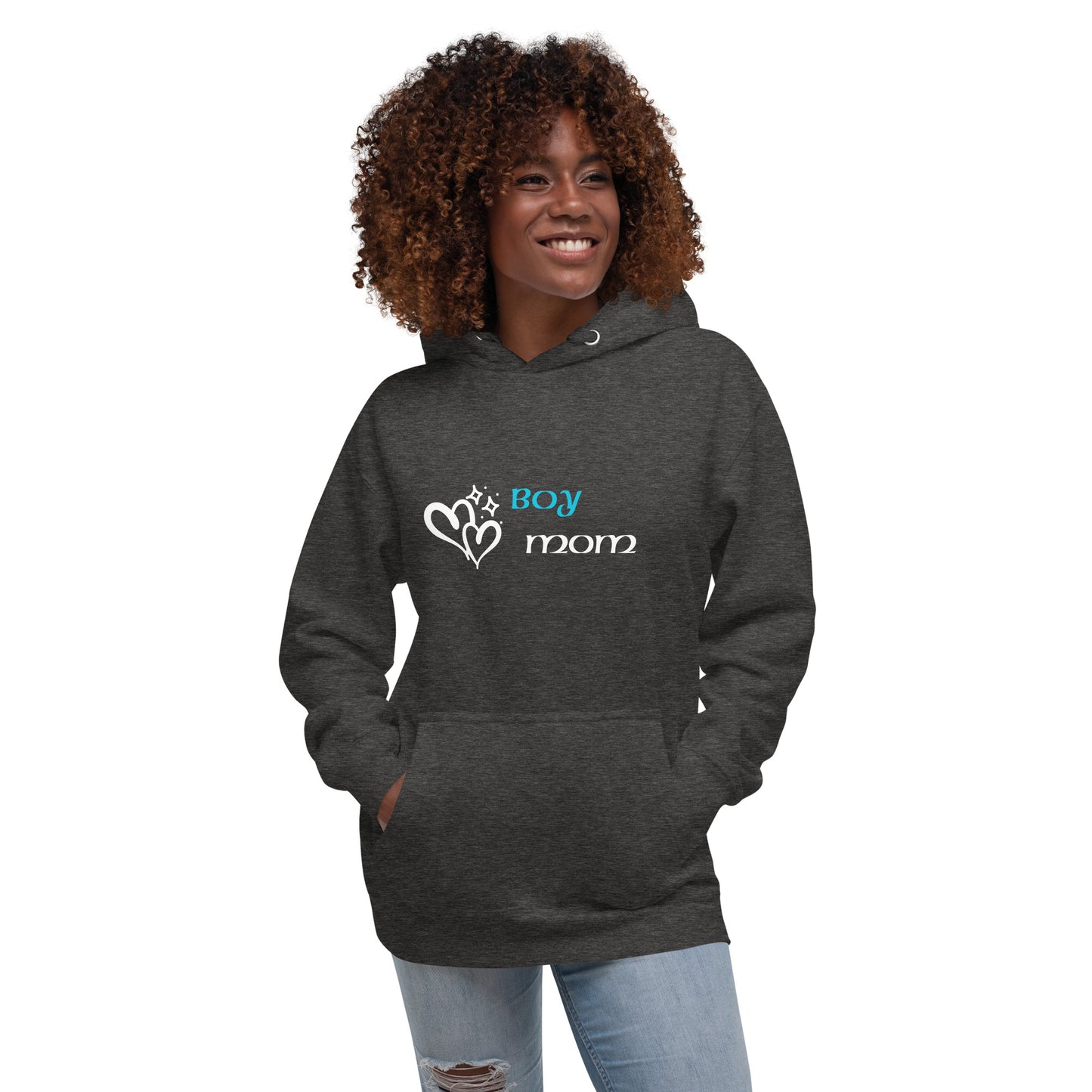 Boy Mom (Blue-White) - Women's Sweatshirt