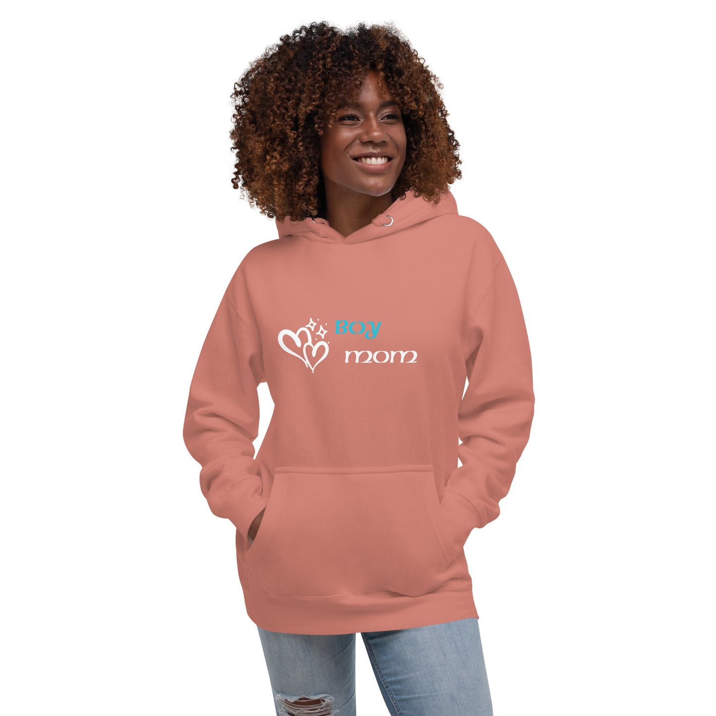 Boy Mom (Blue-White) - Women's Sweatshirt