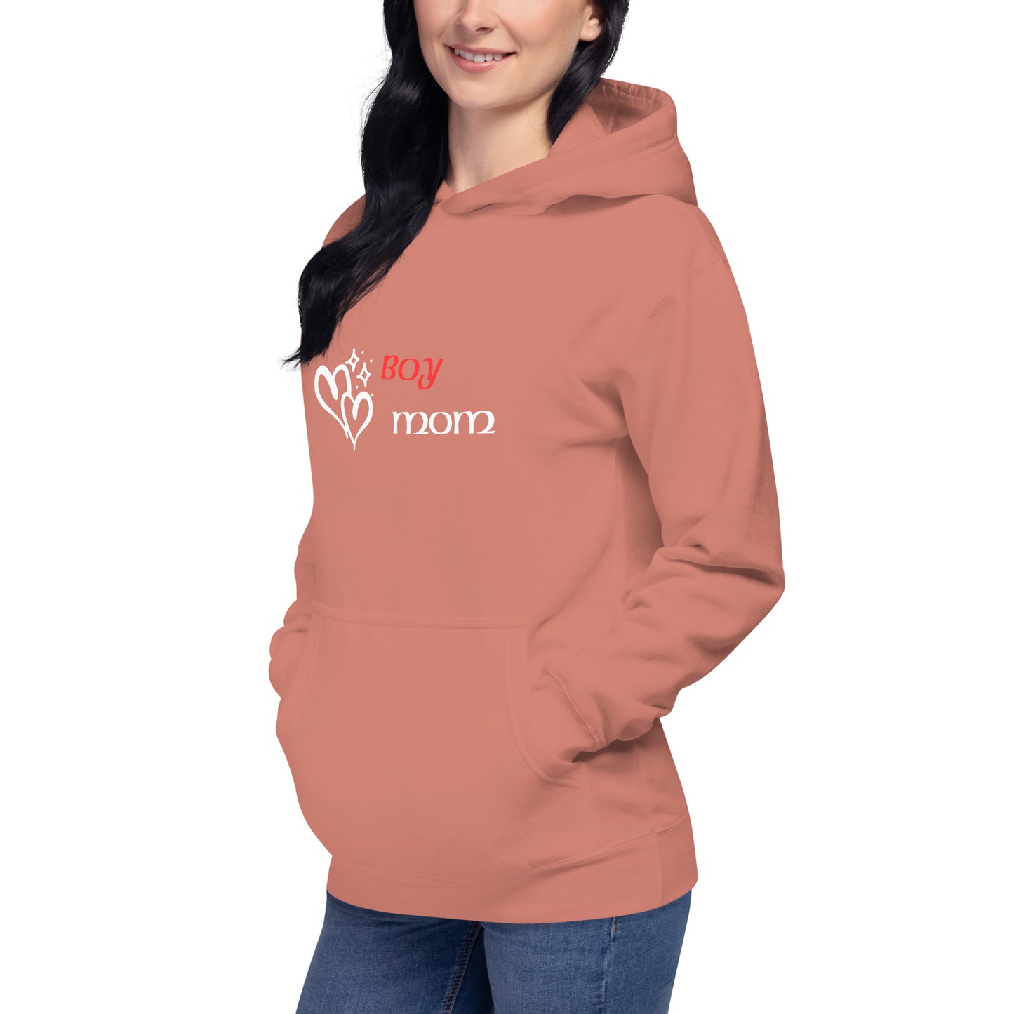 Boy Mom (Red-White) - Women's Sweatshirt