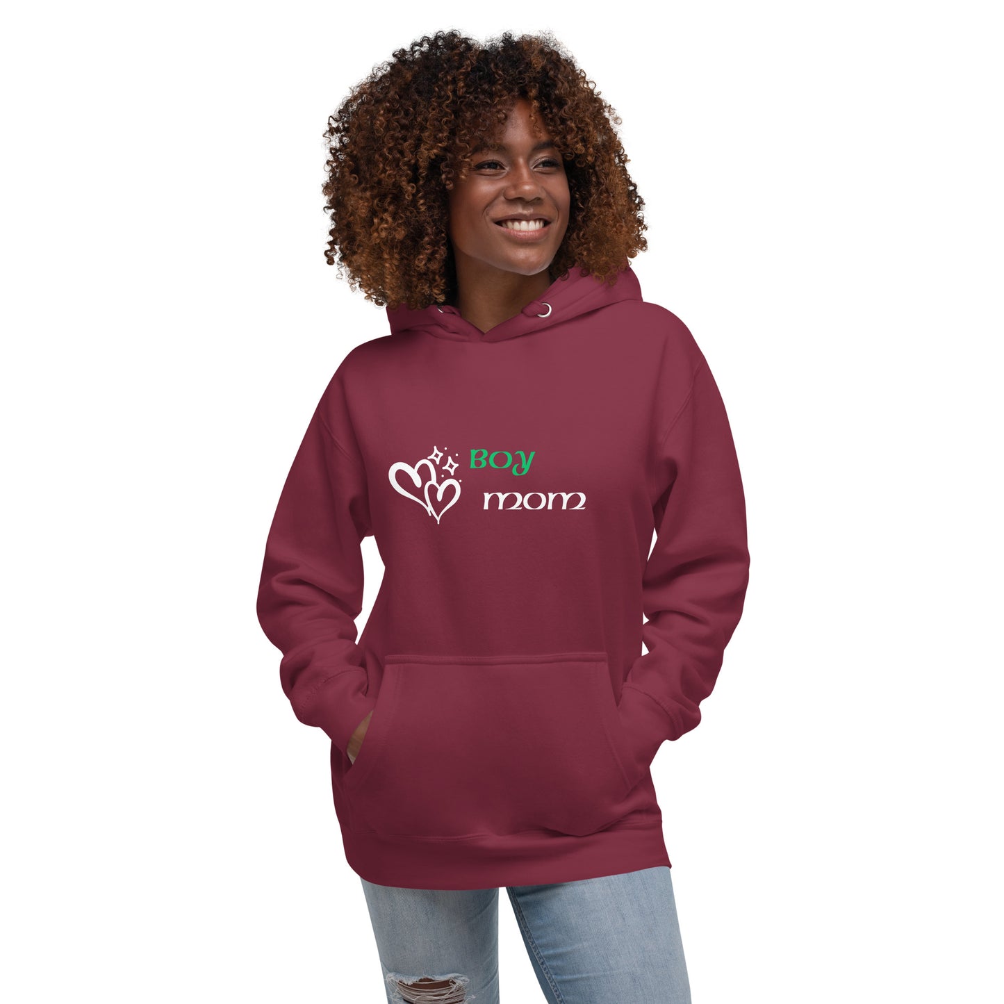 Boy Mom (Green-White) - Women's Sweatshirt