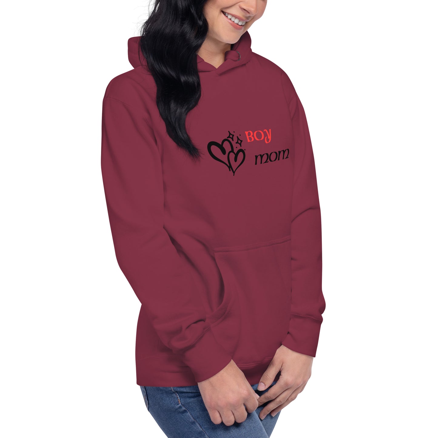 Boy Mom (Red-Black) - Women's Sweatshirt