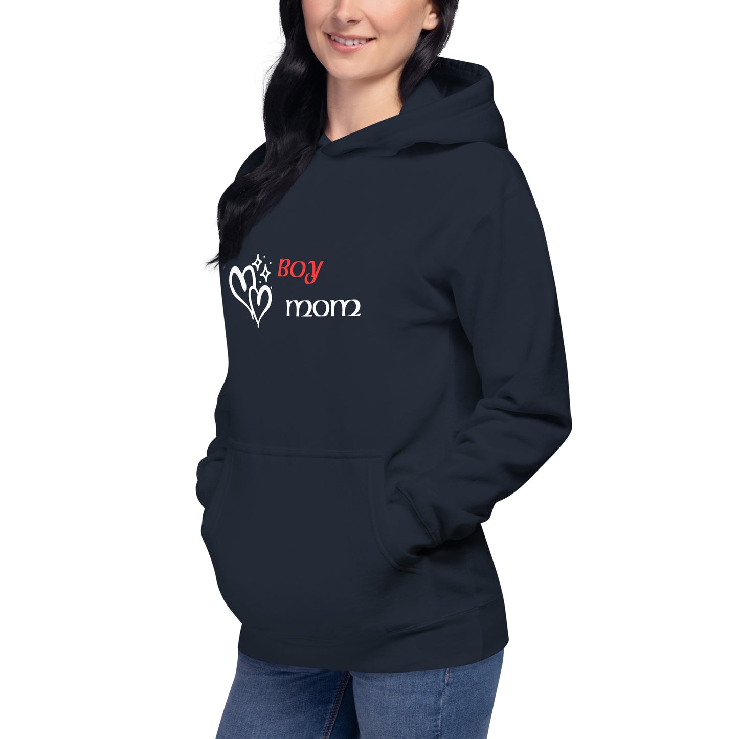 Boy Mom (Red-White) - Women's Sweatshirt