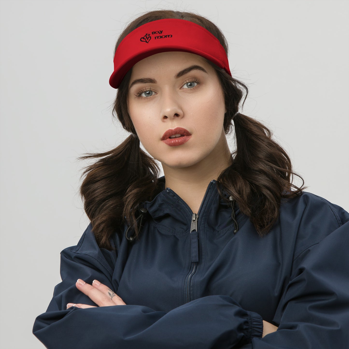 Boy Mom (Black) - Women's Visor