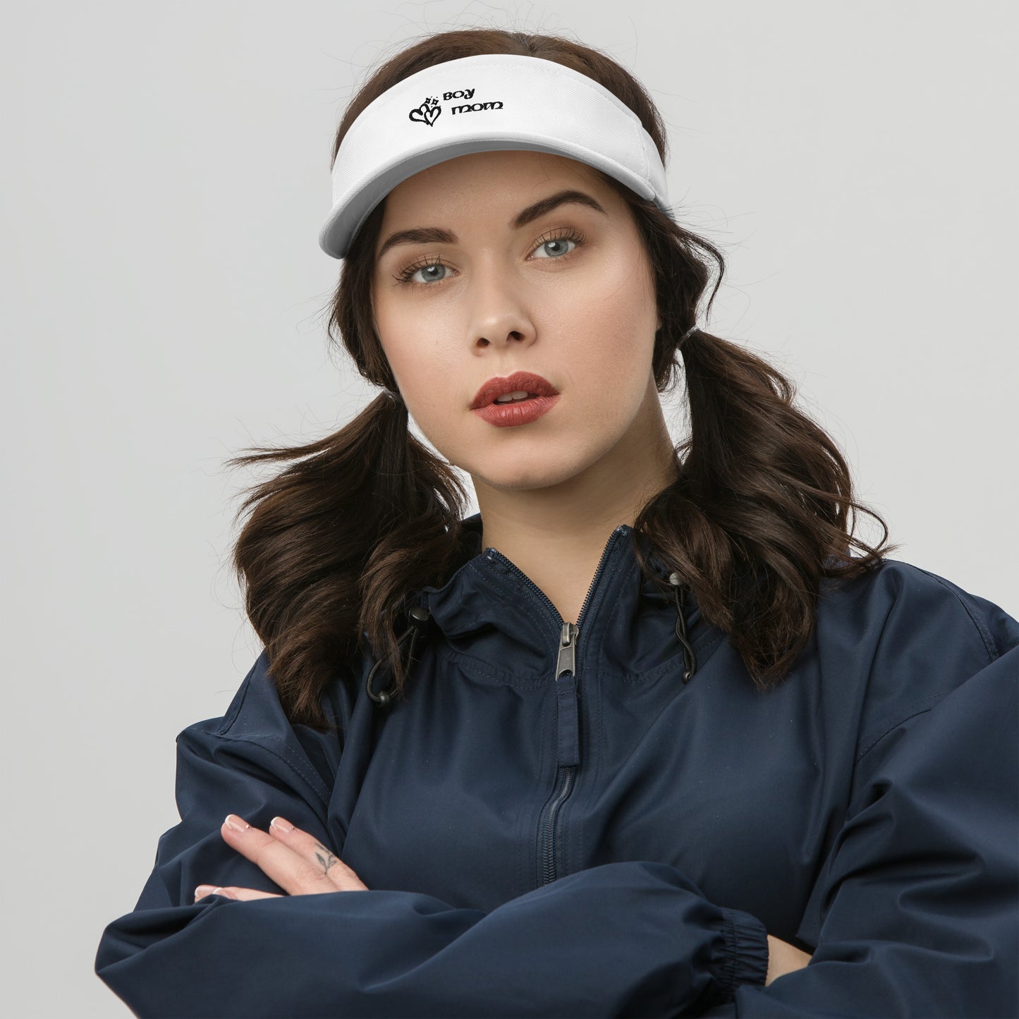 Boy Mom (Black) - Women's Visor